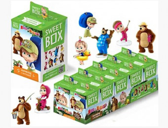 MM Sweet Box Fruchtgummi und Spielzeug YT29640 10g Маша и Медведь Sweet Box Мармелад с игрушкой 10г