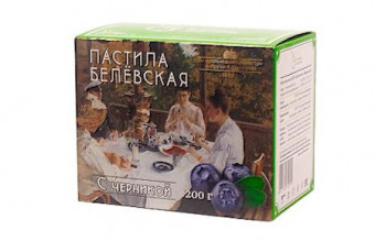 Belevskaya Pastila mit Blaubeerengeschmack 200g Белёвская Пастила с черникой 200г