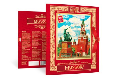 Schokoladenset "Moskau" rot 200g. Шоколадный набор «Москва» красный 200г.