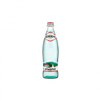 Borjomi Min Wasser Glas Flasche 0,5l / Мин. вода Боржоми 0,5л
